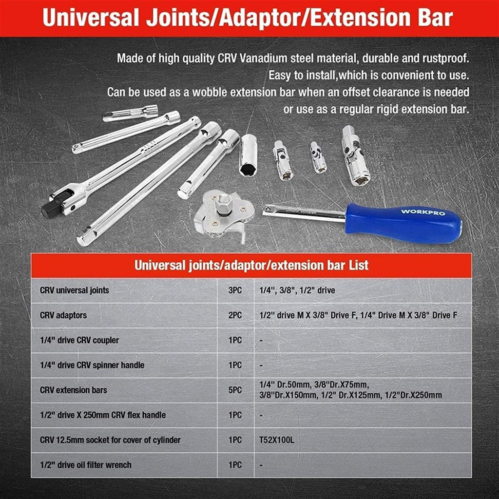 Tool Set Hand Tools For Car Repair Ratchet Spanner Wrench Socket Professional Bicycle Car Repair Tool Kits (Color : W003025AE)