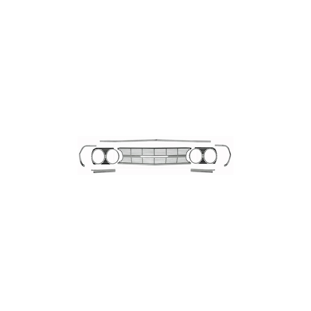 Eckler's Premier  Products 50-360994 Chevelle And Malibu Grille, Molding, Headlight Extension, Kit, Standard,