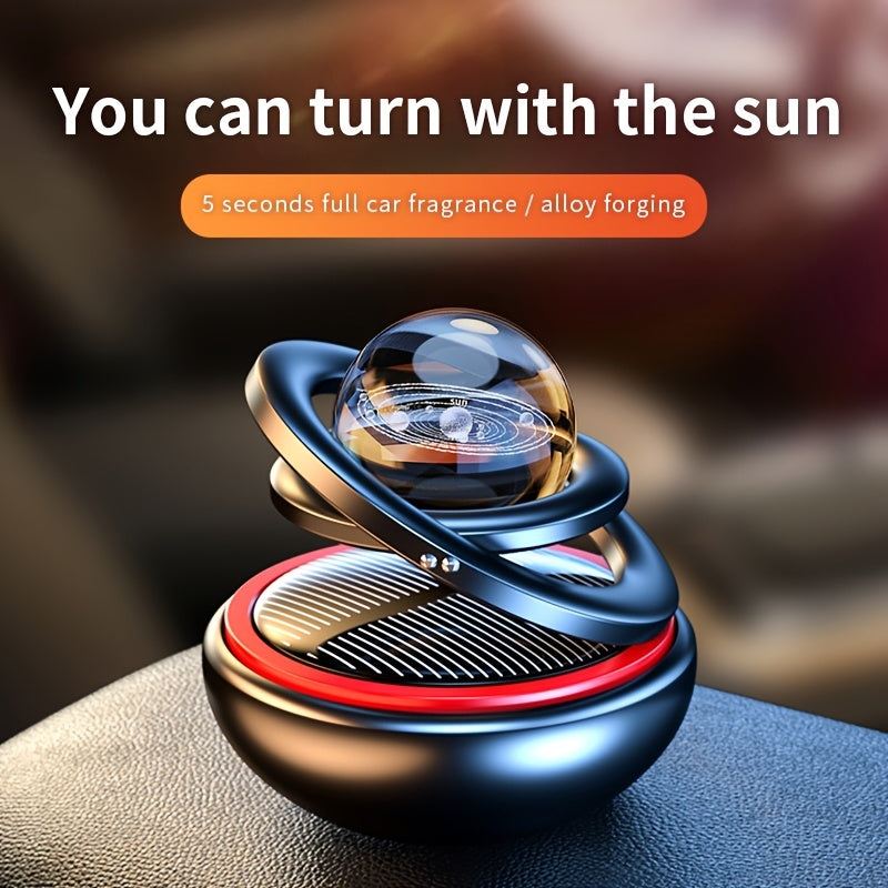 Solar-Powered Car Aromatherapy: Revitalize Your Car's Interior with this Rotating Air Freshener &amp; Purifier!