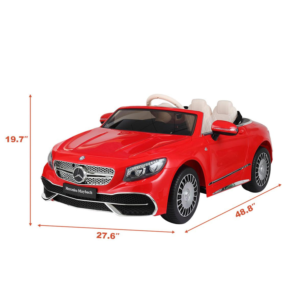 Tobbi 12V Benz Maybach S650 Licensed Electric Kids Ride On Car Music RC Remote Control Red