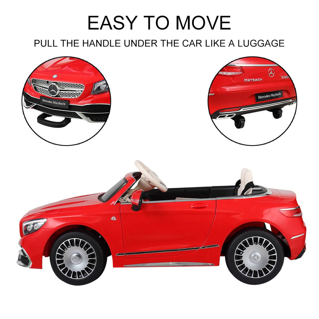 Tobbi 12V Benz Maybach S650 Licensed Electric Kids Ride On Car Music RC Remote Control Red