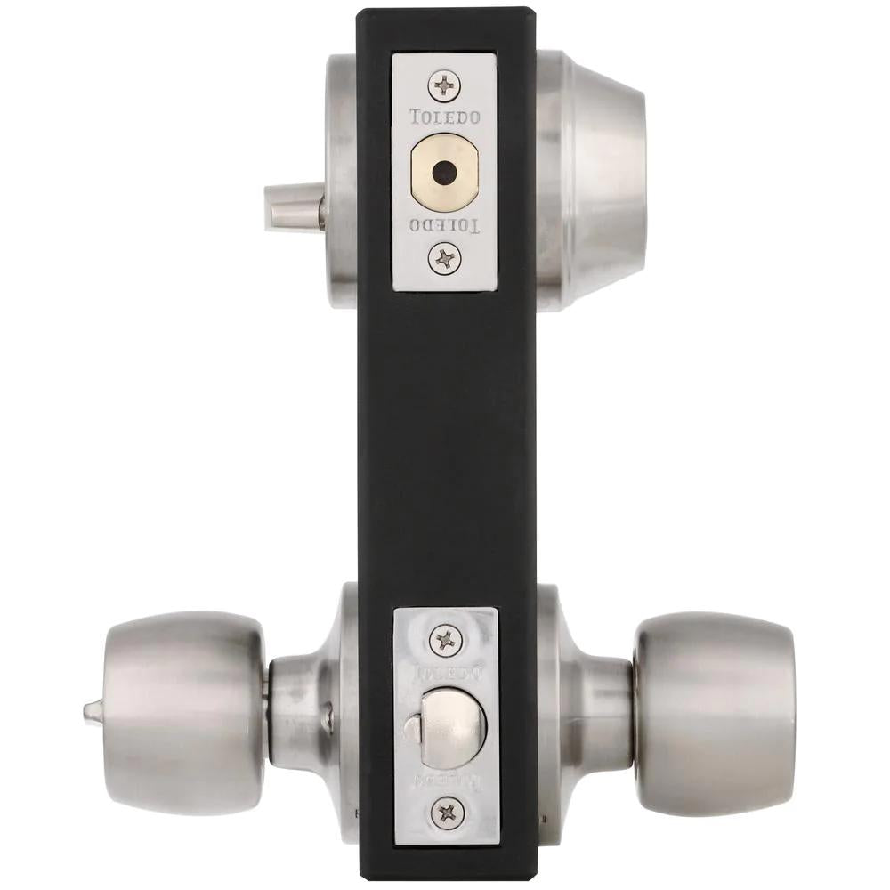 Single Cylinder Satin Nickel Combo Set