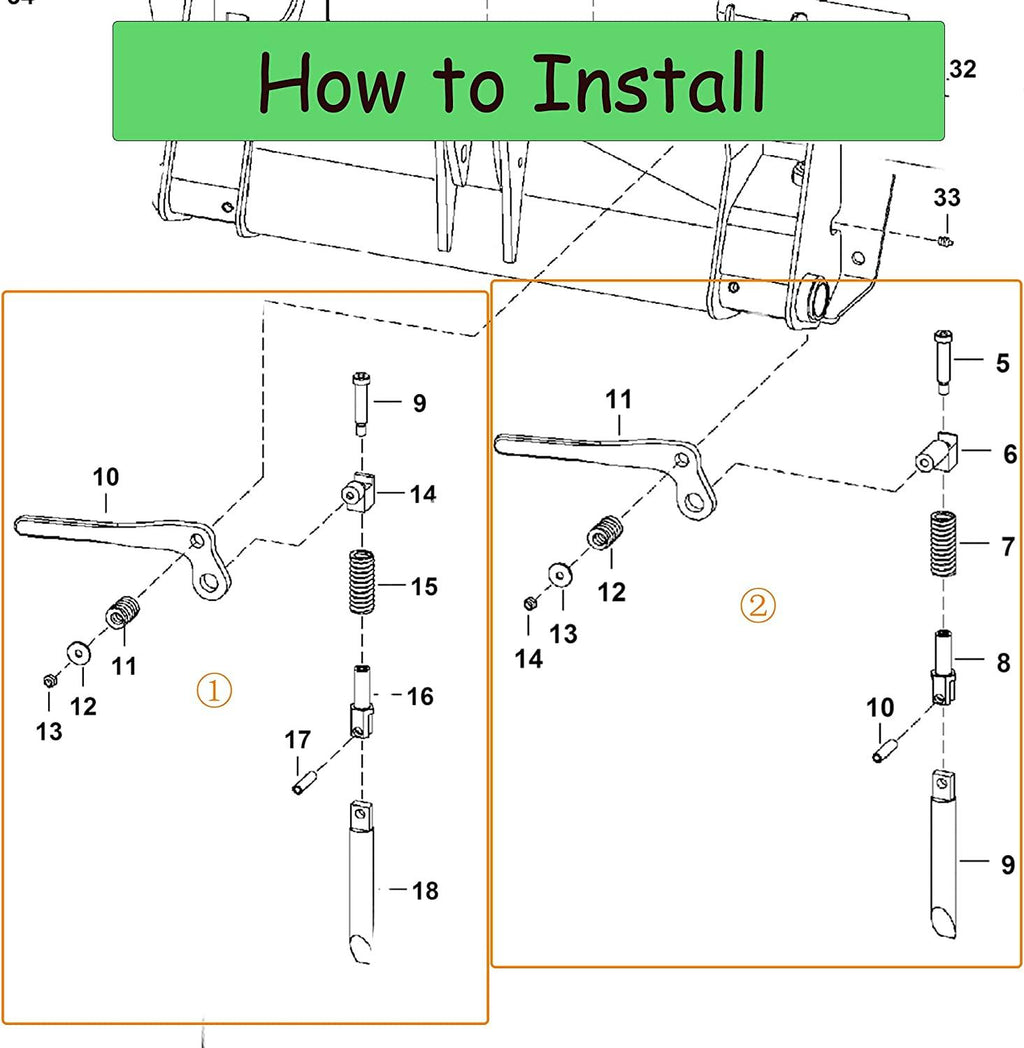 JEENDA Left and Right Hand Lever Kit 6724776 6724775 for Bobcat 751 753 763 773 7753 863 873 S130 S220 S250 S300 A220 A300 S100 S130 S150 S160 T110 630 631 632 641 642 643 645 653