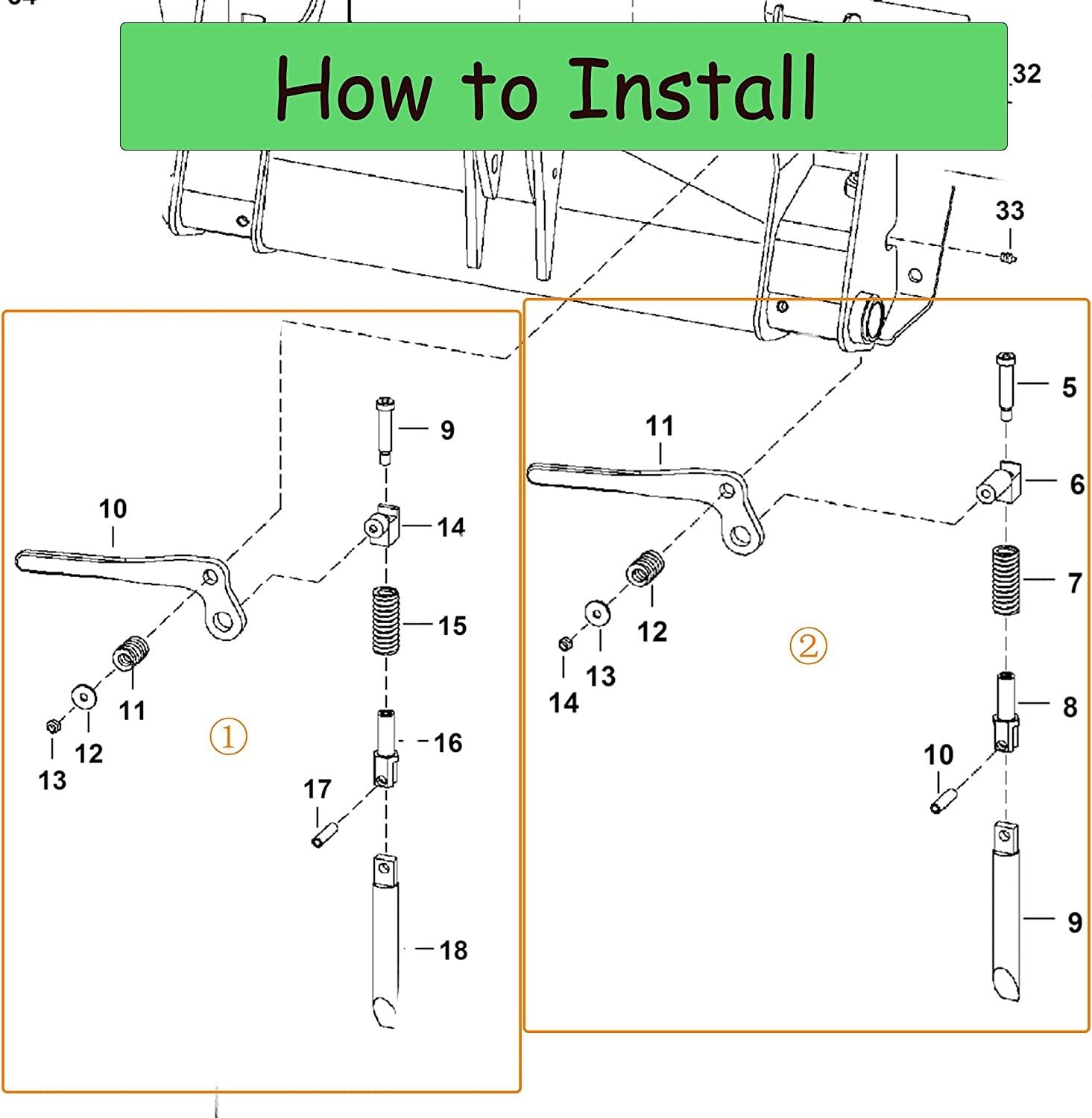 JEENDA Left and Right Hand Lever Kit 6724776 6724775 for Bobcat 751 753 763 773 7753 863 873 S130 S220 S250 S300 A220 A300 S100 S130 S150 S160 T110 630 631 632 641 642 643 645 653