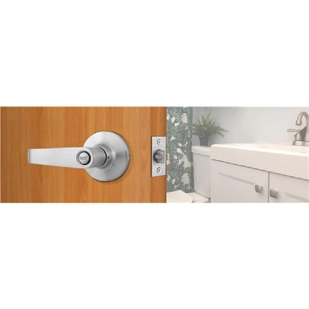 Commercial 2-3/4 in. Satin Chrome Privacy Bed/Bath Door Lever