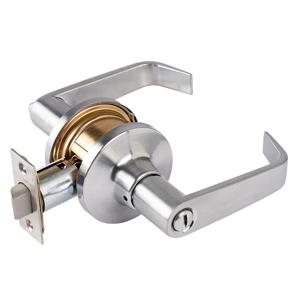 Commercial 2-3/4 in. Satin Chrome Privacy Bed/Bath Door Lever