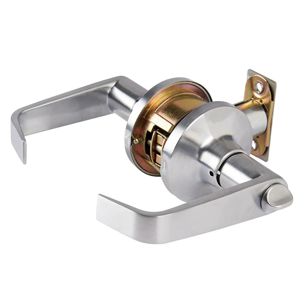 Commercial 2-3/4 in. Satin Chrome Privacy Bed/Bath Door Lever