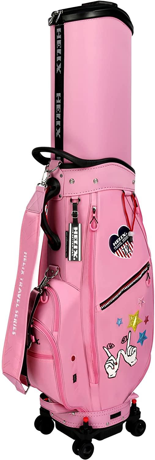 HELIX Women's Golf Bag with Wheels, Retractable Golf Cart Bag for Ladies, Easy to Carry and Travel