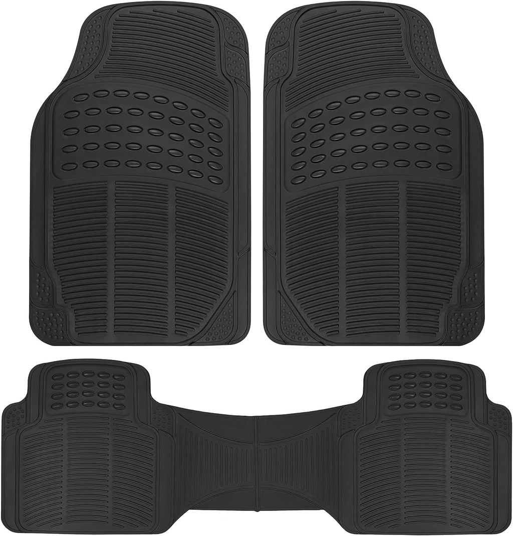 BDK ProLiner Floor Mats for Cars Trucks SUV, Black 3-Piece Heavy Duty Car Mats with Universal Fit , All Weather Car Floor Liners