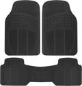 BDK ProLiner Floor Mats for Cars Trucks SUV, Black 3-Piece Heavy Duty Car Mats with Universal Fit , All Weather Car Floor Liners