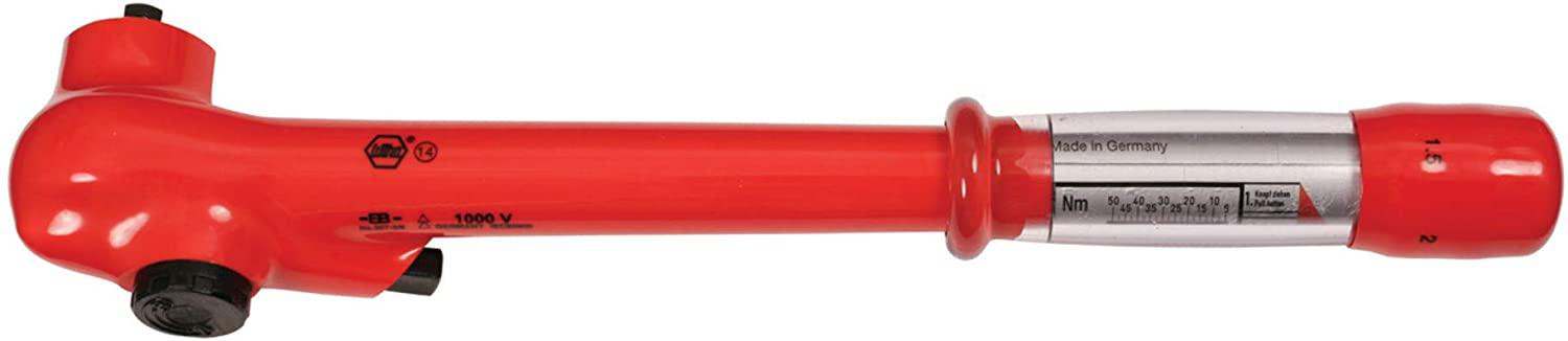 Wiha 30138 | Insulated Ratcheting Torque Wrench 3/8" Drive 5-50 Nm