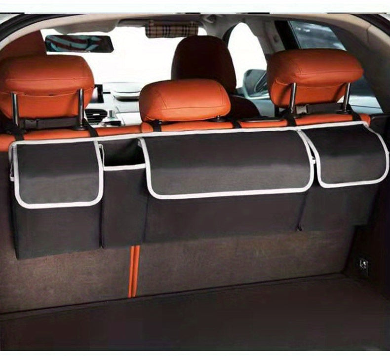 1pc High Capacity Car Boot Back Seat Trunk StoraBag Organizer Pocket Waterproof Oxford StoraBox Organizer Stowing Tidying Interior Accessories