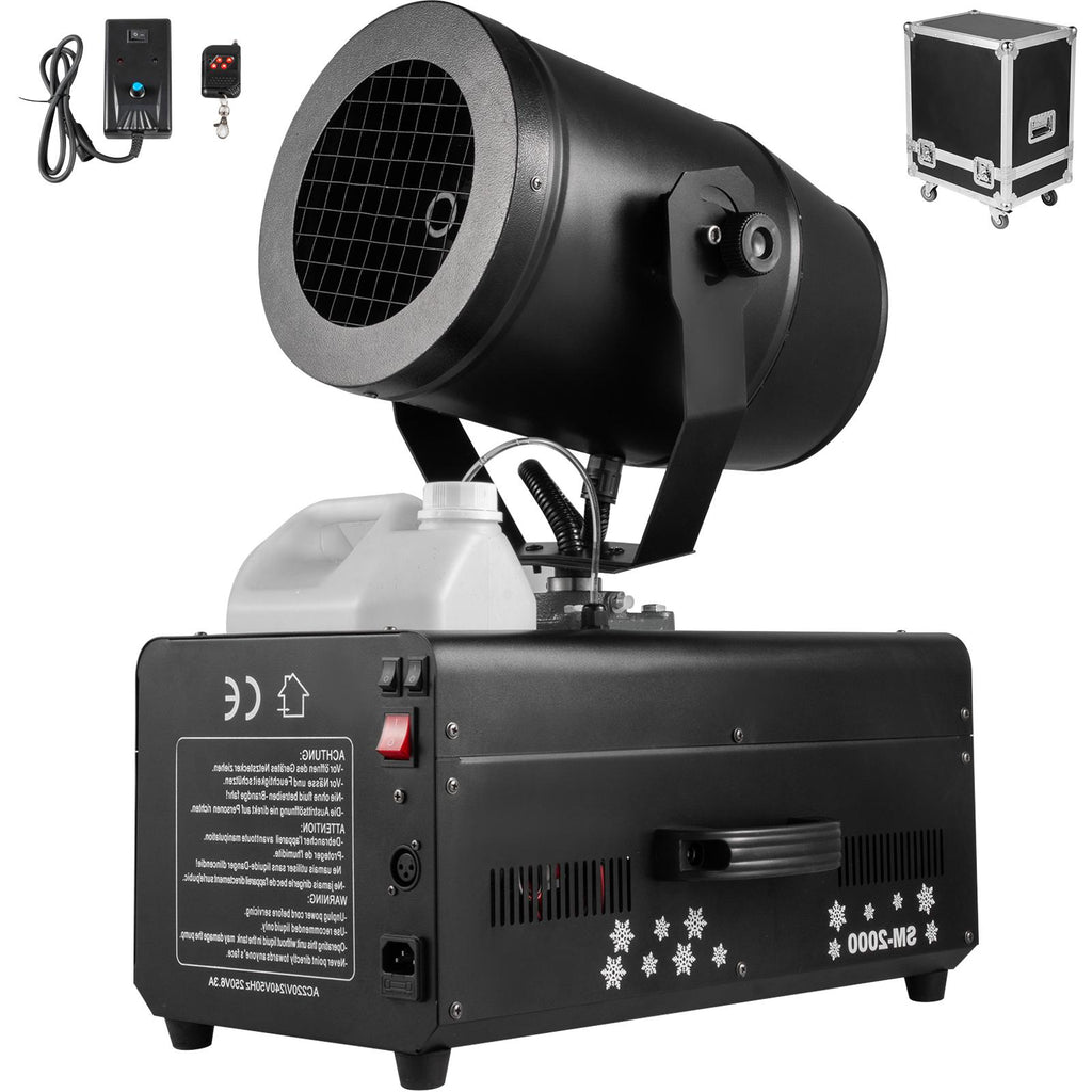 Snowflake Machine 2000W Snow Effect Machine 23ft Spraying RanFake Snow MaMachine Snow Machine Snow Maker Snow Blowing Machine StaSnow Machines Air Box Packaging For Parties