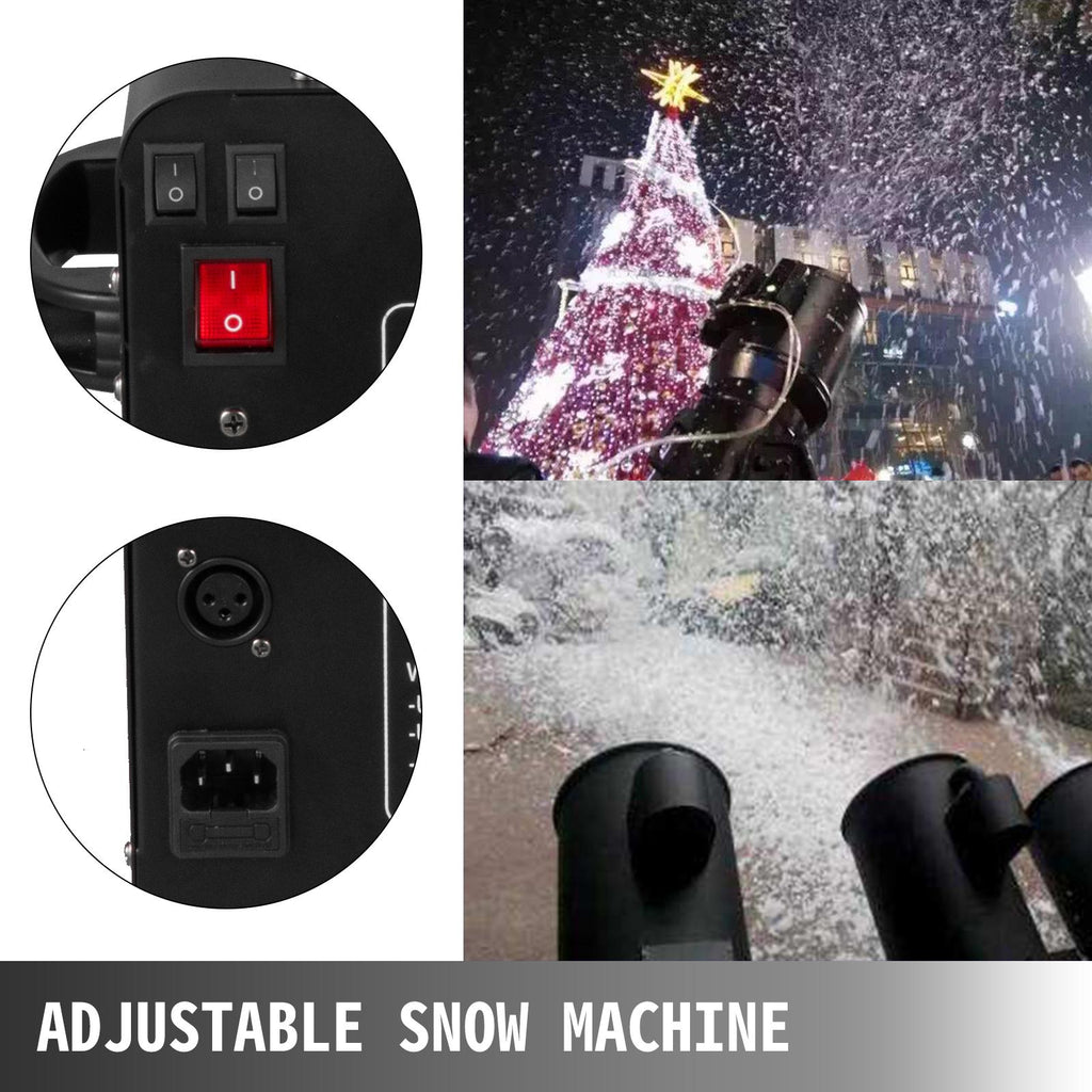 Snowflake Machine 2000W Snow Effect Machine 23ft Spraying RanFake Snow MaMachine Snow Machine Snow Maker Snow Blowing Machine StaSnow Machines Air Box Packaging For Parties