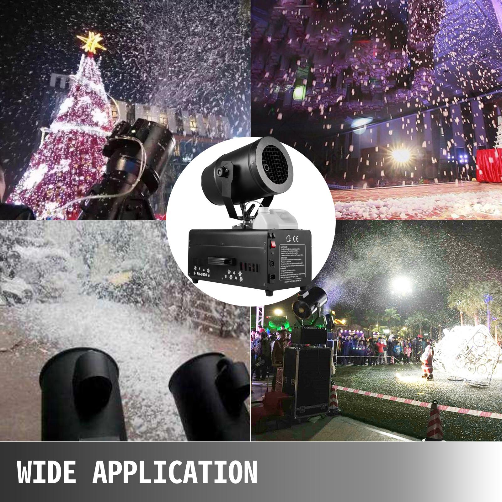 Snowflake Machine 2000W Snow Effect Machine 23ft Spraying RanFake Snow MaMachine Snow Machine Snow Maker Snow Blowing Machine StaSnow Machines Air Box Packaging For Parties