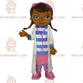 BIGGYMONKEYmascot costume nurse with white coat, doctor costume
