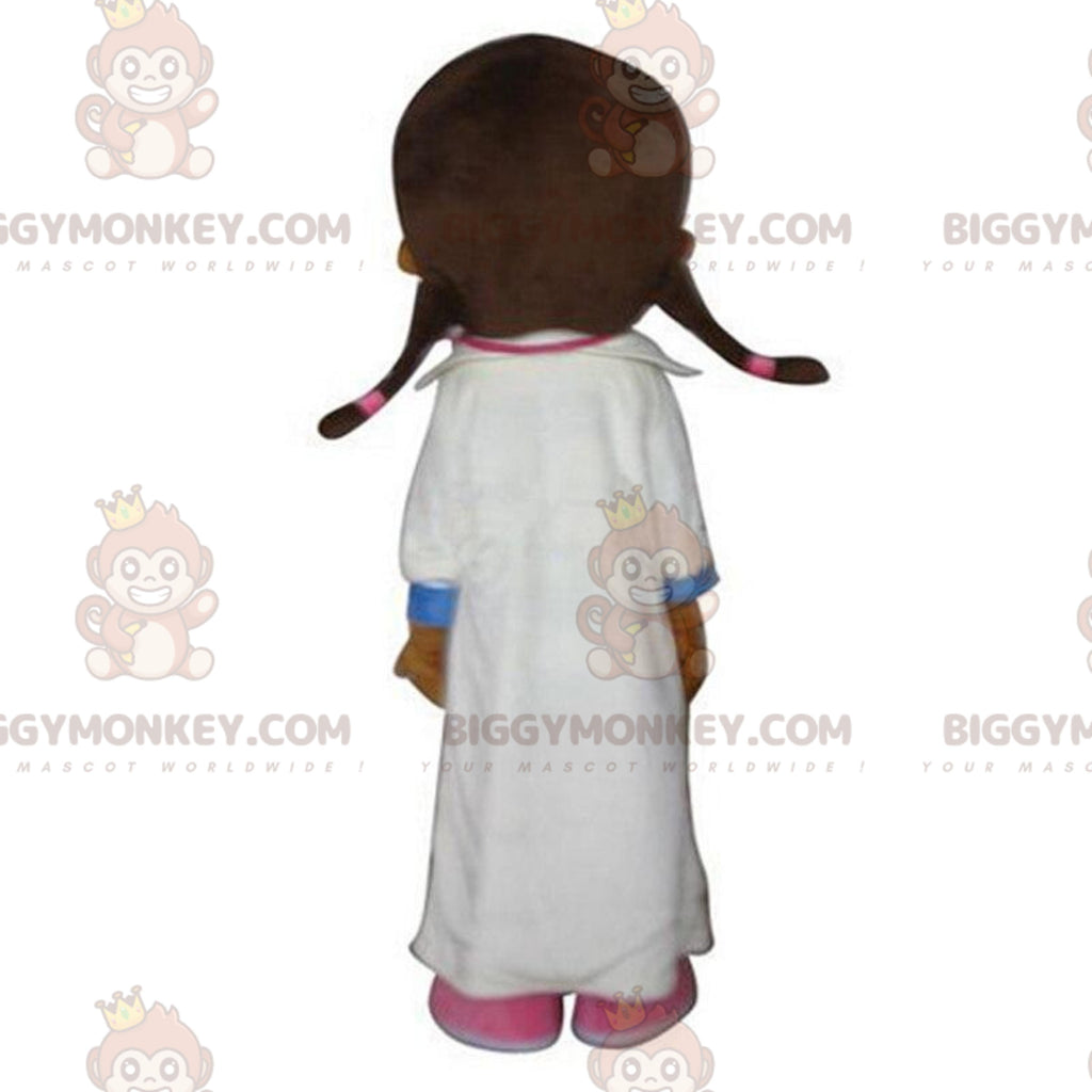 BIGGYMONKEYmascot costume nurse with white coat, doctor costume