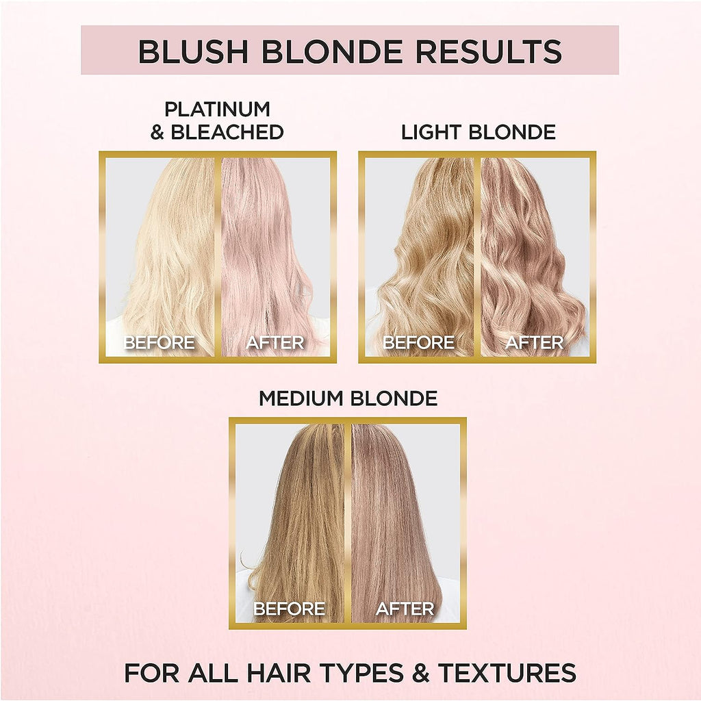 L’Oréal Paris Le Color Gloss One Step In-Shower Toning Hair Gloss, Neutralizes Brass, Conditions &amp; Boosts Shine, Blush Blonde, 4 fl oz