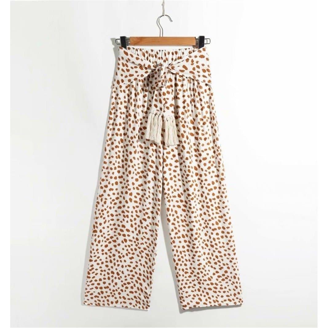 summer high waist wide trousers