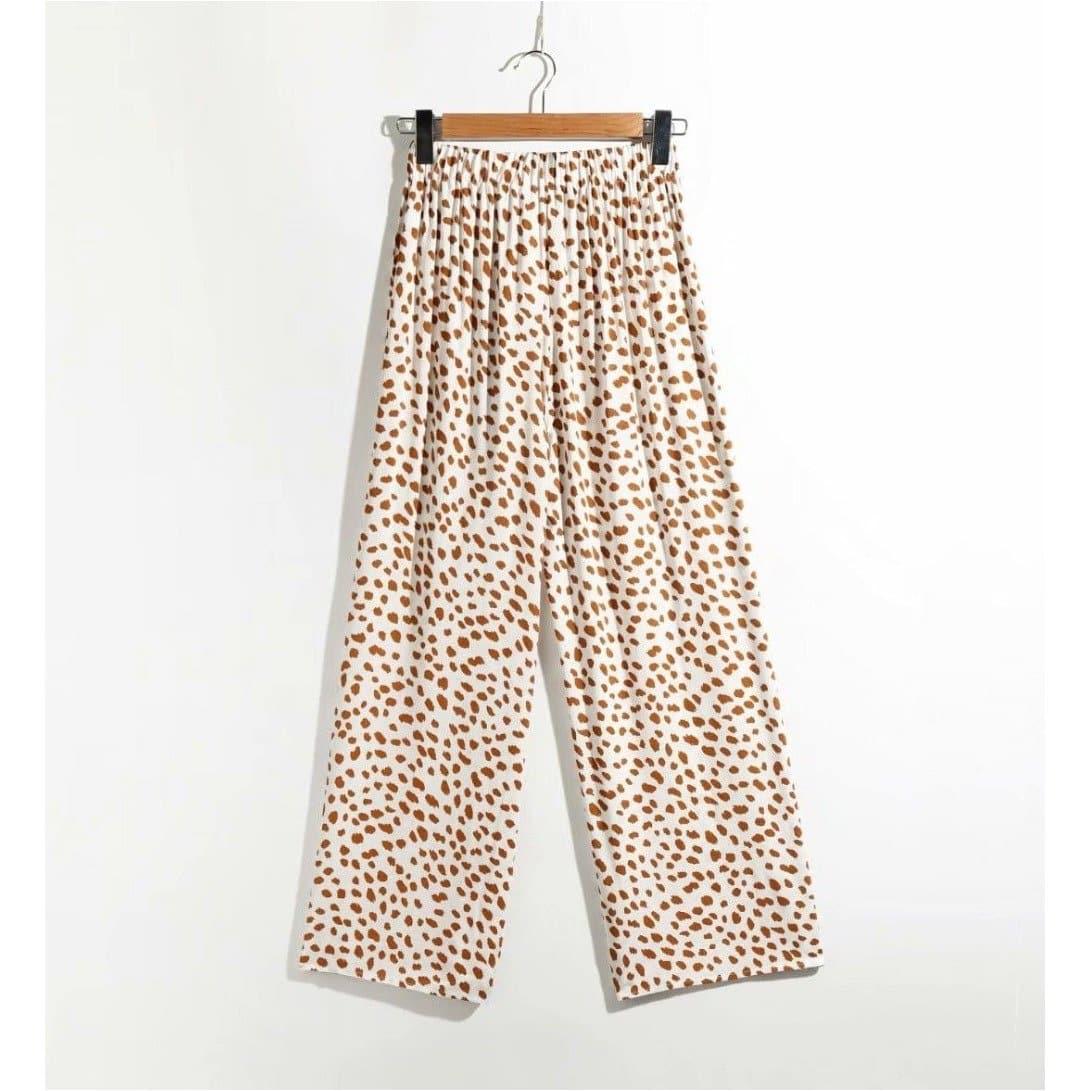 summer high waist wide trousers