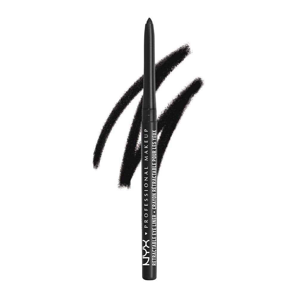 NYX PROFESSIONAL MAKEUP Epic Ink Liner, Waterproof Liquid Eyeliner-Black, Vegan Formula &amp; Mechanical Eyeliner Pencil, Black &amp; Mechanical Eyeliner Pencil, White