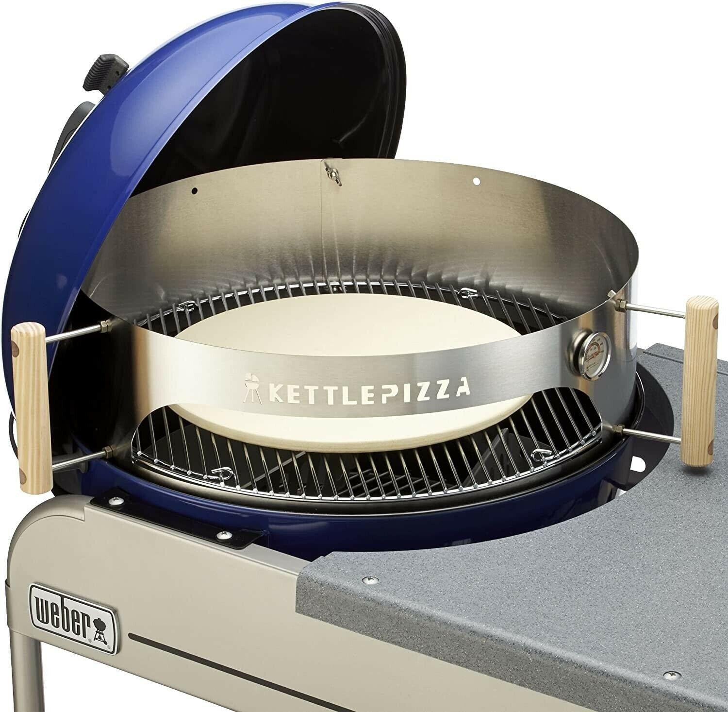 Deluxe Pizza Oven Kit for Kettle Grills - Includes Stone and Metal
