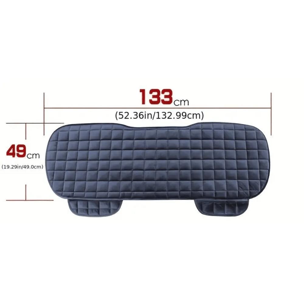 3pcs/set Plush Plaid Thickened Insulation Car Seat Cushions - Car, SUV, And Truck Protectors - Car Accessories