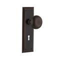 York Plate Interior Mortise York Door Knob in Timeless Bronze