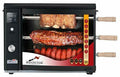 BG-03LX-BLACK Brazilian Gas Rotisserie Grill with 3 Skewers Black No Upper Tray