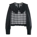 knitted crop sweater pullover tops