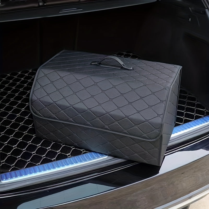 1pc Car Trunk Organizer StoraBox Collapsible Auto Cargo StoraContainer Toys Food StoraBag Car Stowing Automotive Accessories