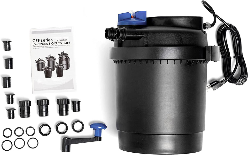 CNZ CPF-2500 Bio Pressure Pond Filter with 13w Clarifier, Up to 1600 gallons