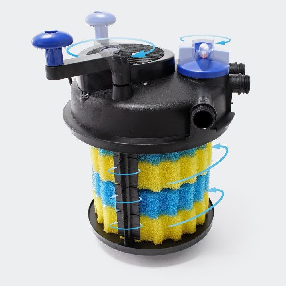 CNZ CPF-2500 Bio Pressure Pond Filter with 13w Clarifier, Up to 1600 gallons