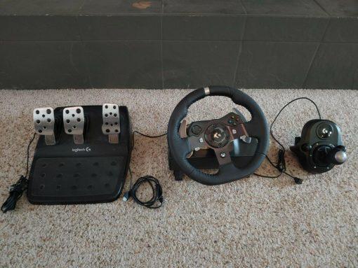 logitech g920 racing wheel and shifter For Xbox And PC.   Steering Wheel +…