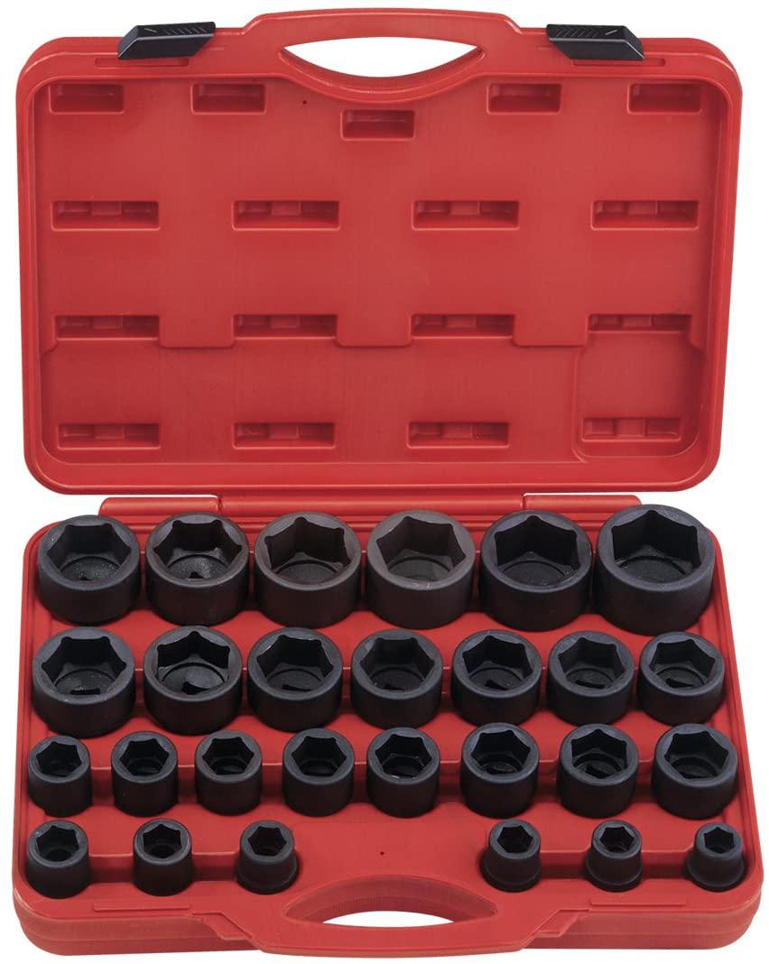 Genius Tools 27 Piece 3/4" Dr. SAE Impact Socket Set IS-627S