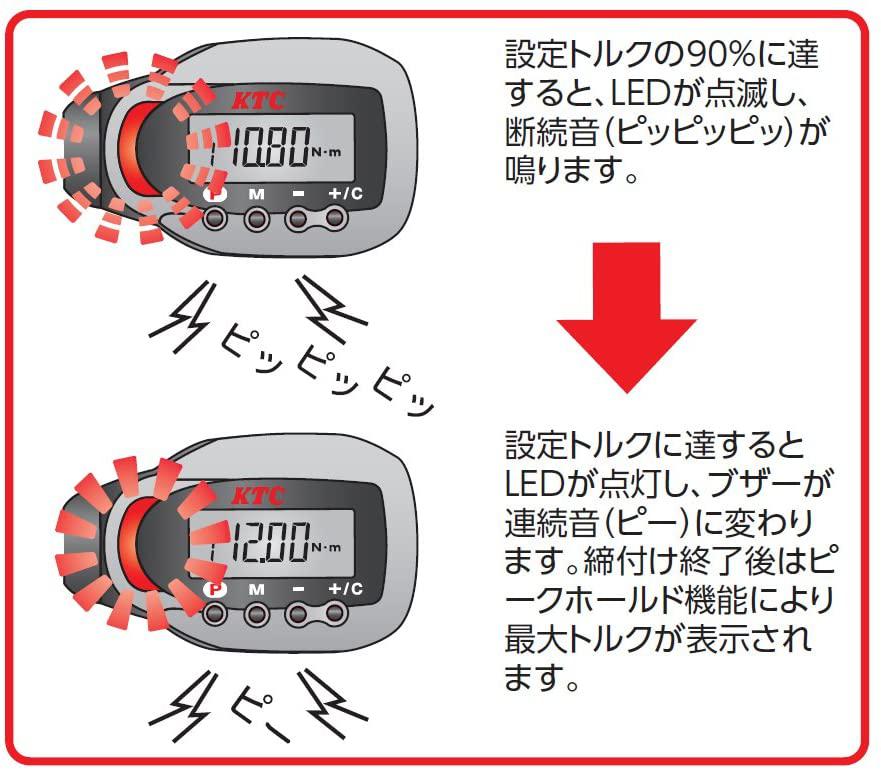 KTC Digital Ratchet Torque Wrench GEK030-C3 3/8"Drive 6-30Nm (japan import)