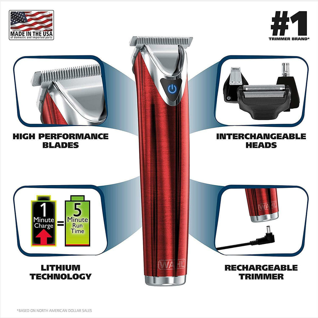 Wahl Clipper Slate  Steel Lithium Ion Plus Hair & Beard Trimmers - Kit