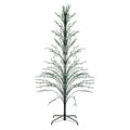 Northlight 6 ft. Green Lighted Christmas Cascade Twig Tree Outdoor Yard Art Decoration - Green Lights