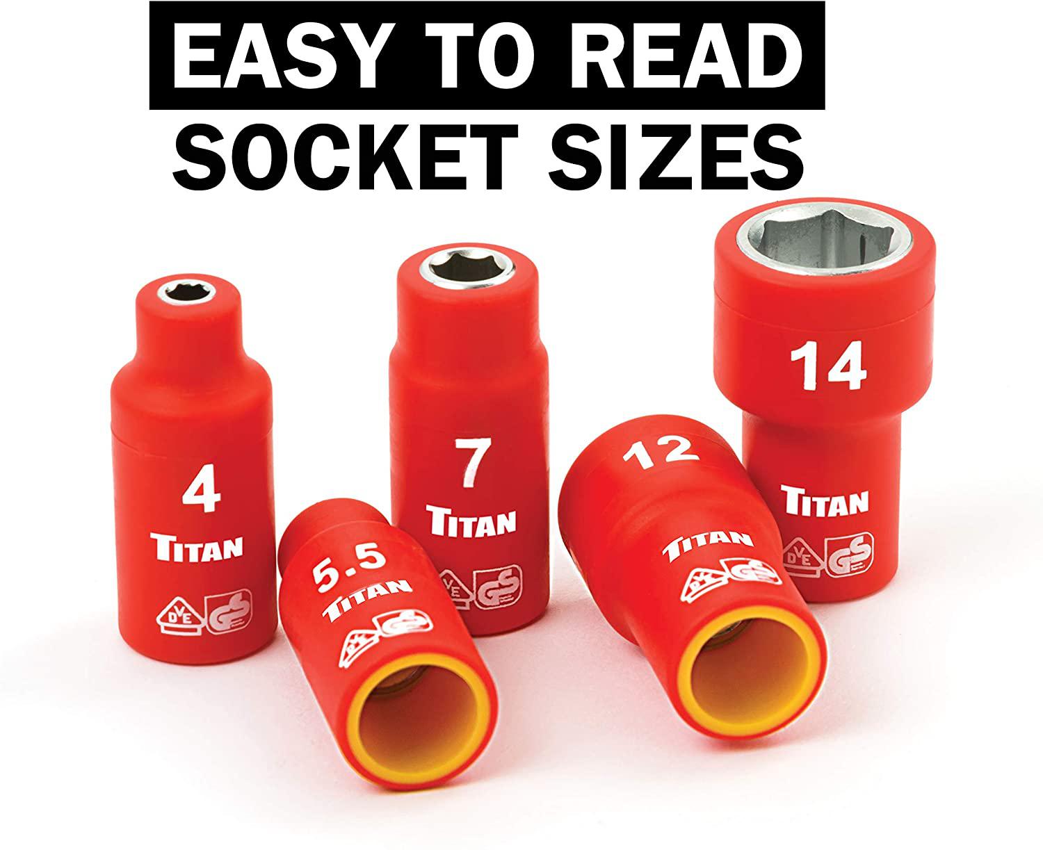 66100 18Piece 1/4" Drive VDE Insulated Socket Set