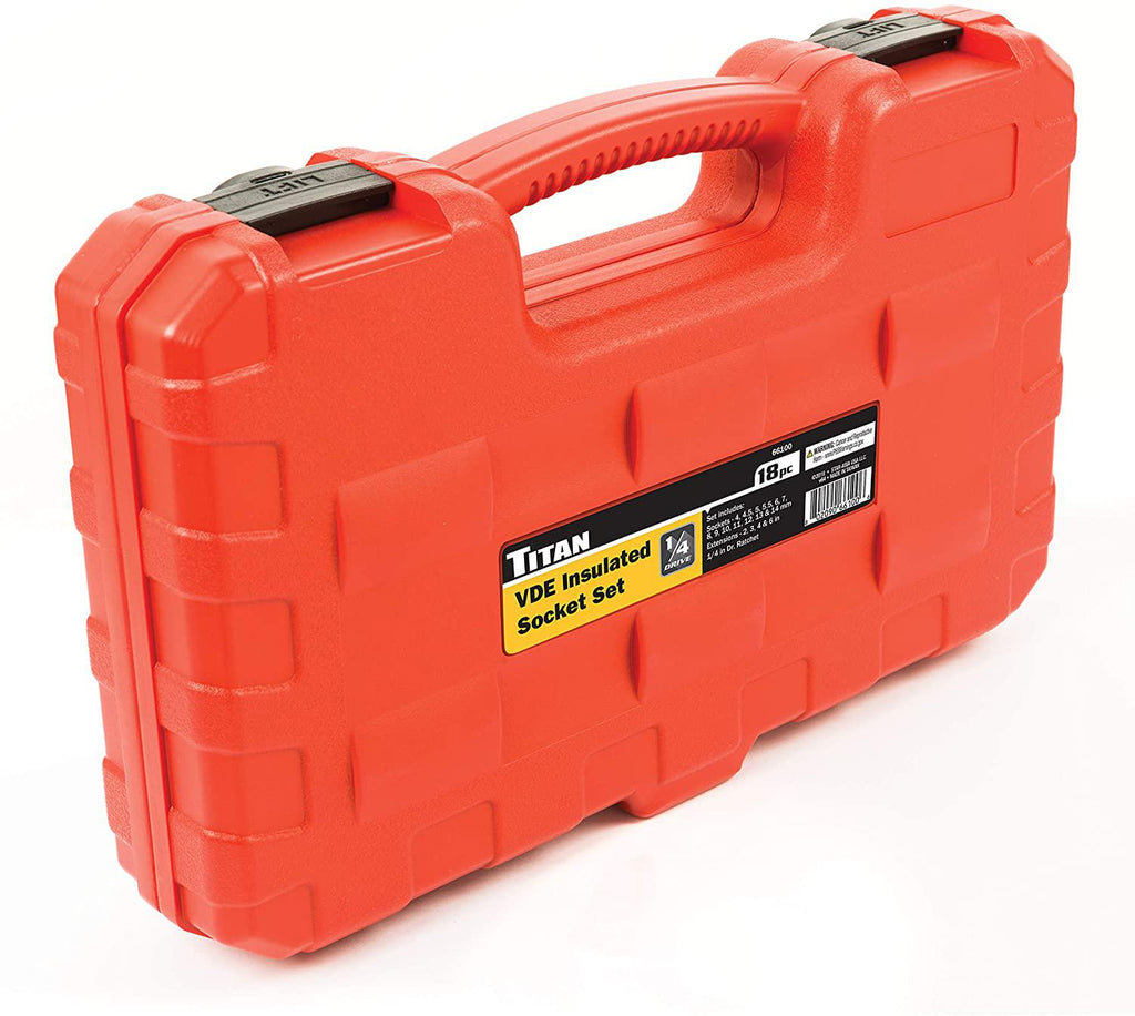 66100 18Piece 1/4" Drive VDE Insulated Socket Set