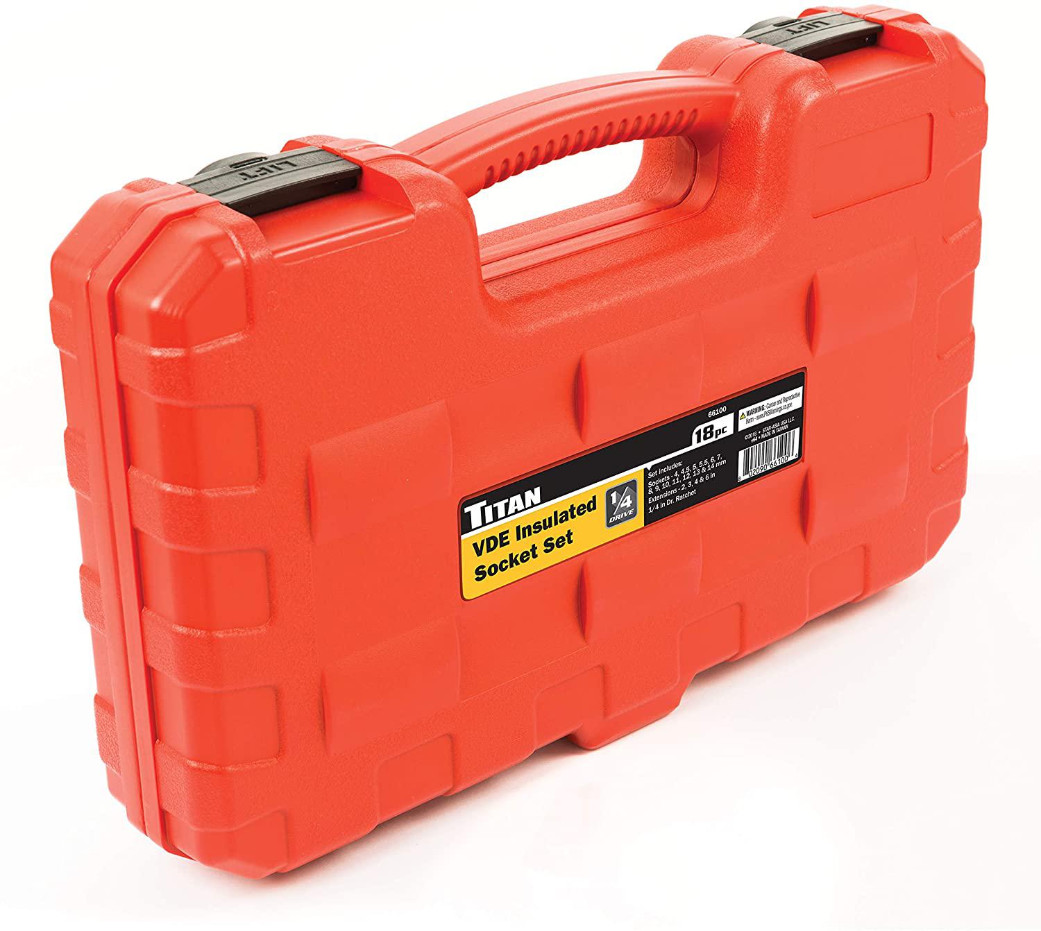 66100 18Piece 1/4" Drive VDE Insulated Socket Set