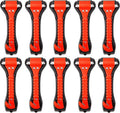 10 PCS Car Safety Hammer Emergency Escape Tool Auto Car Window Glass Hammer Breaker and Seat Belt Cutter Escape 2-in-1 for Family Rescue &amp; Auto Emergency Escape Tools