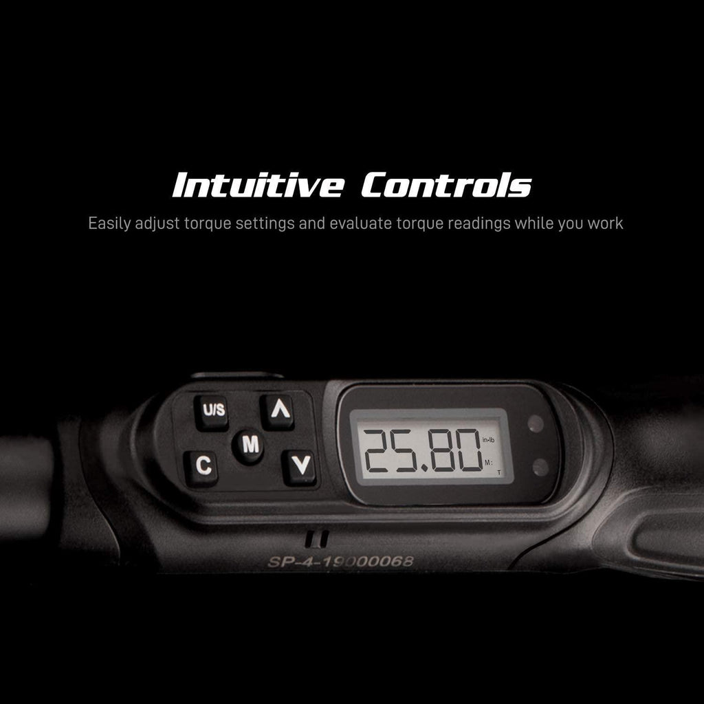 Capri Tools Digital Torque Screwdriver, Dual Direction, 0.88-17.7 in. lbs./10-200 cNm/1.02-20.41 kg-cm (CP26000-200)