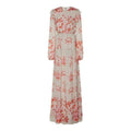 vintage elegant floral ruffle dress