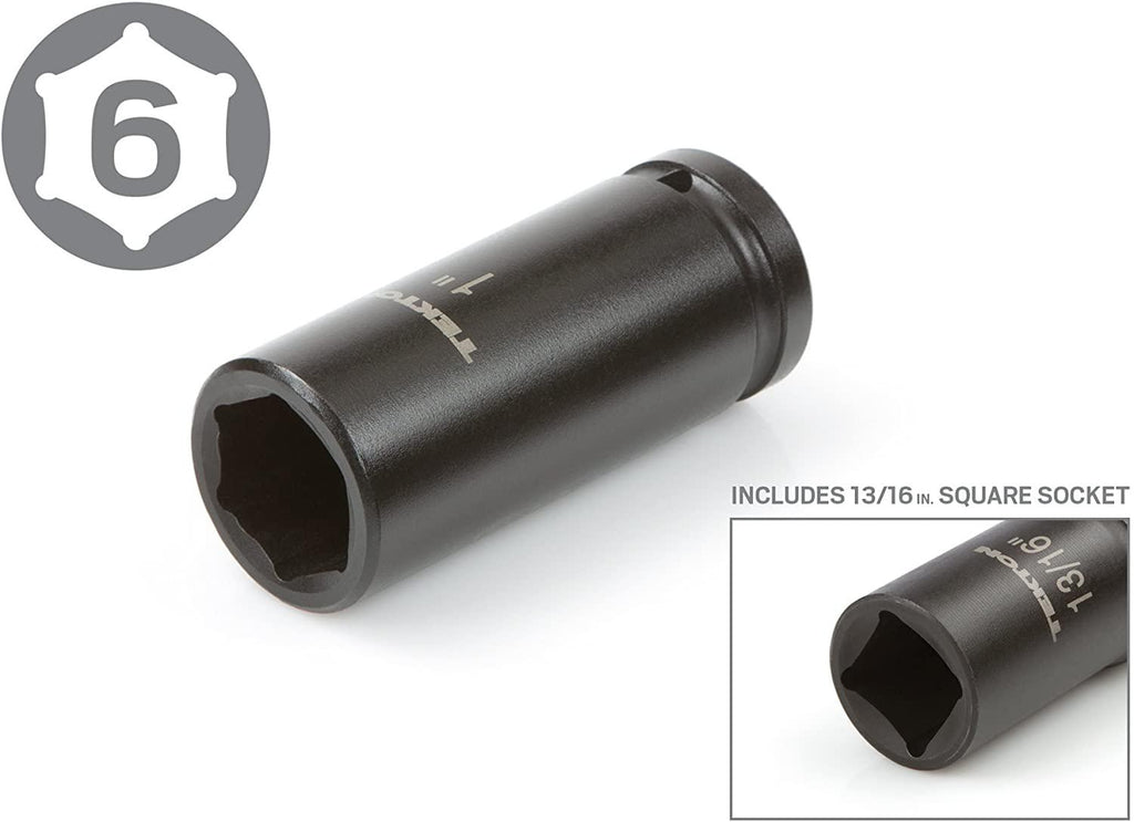 TEKTON 3/4 Inch Drive Deep 6-Point Impact Socket Set, 22-Piece (7/8-2 in.) | 48995