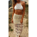 lace crochet midi skirt