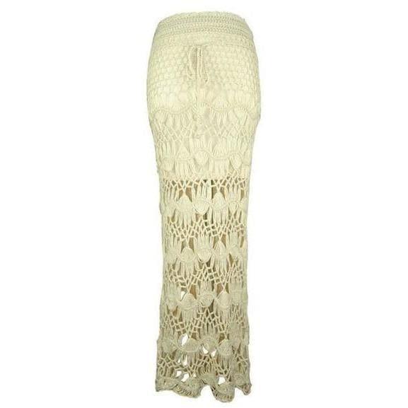 lace crochet midi skirt
