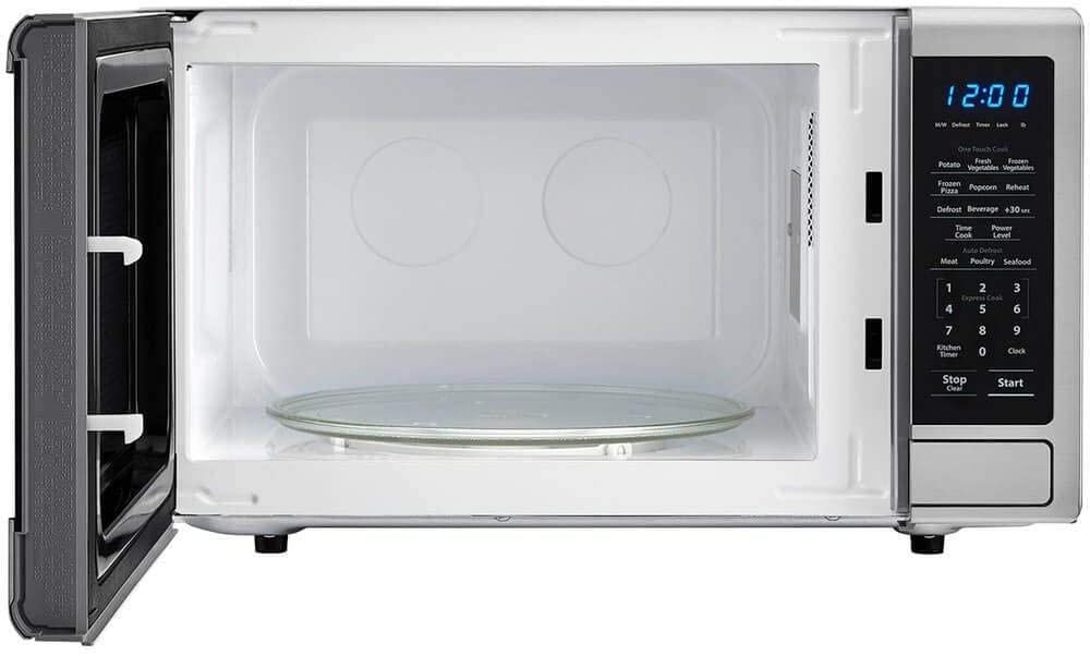 Sharp Carousel 1.1 Cu Ft  Steel Microwave Oven (Renewed)
