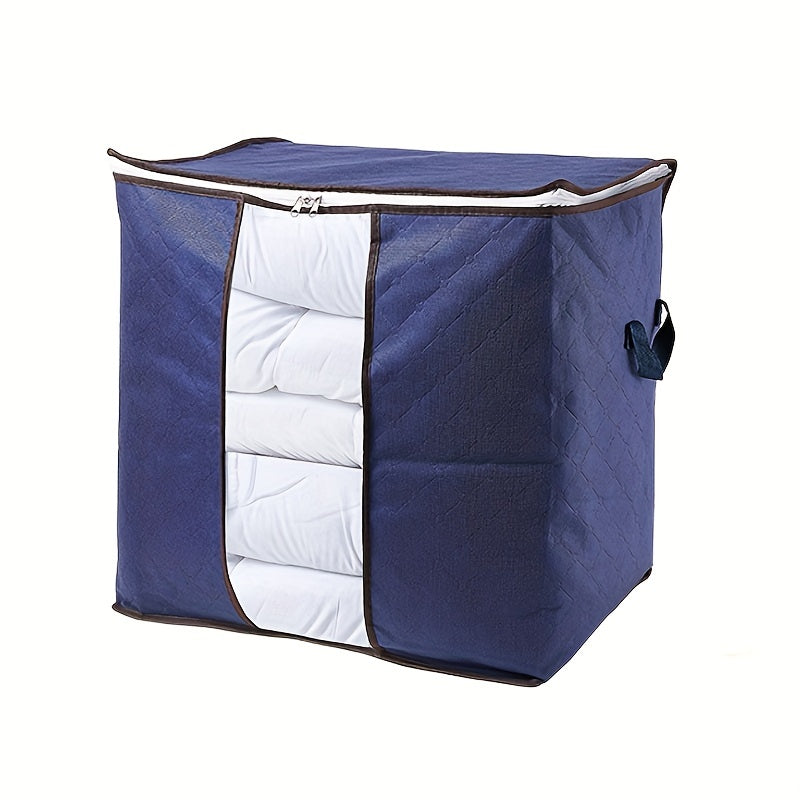 LarClothes StoraBag, Clothes Organizer With Handle &amp; Clear Window, StoraBins Containers For Comforters &amp; Blankets
