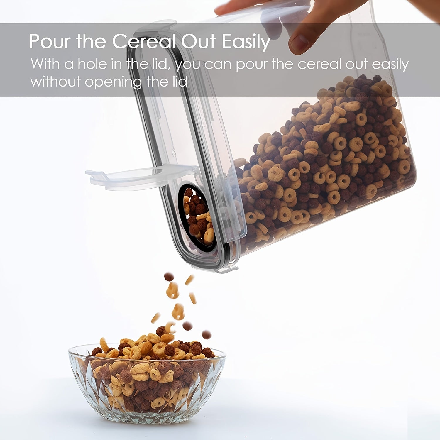 2/4pcs Cereal StoraContainer Set, BPA Plastic Airtight Food StoraContainers 2.5L/88 Oz For Cereal, Snacks And Sugar